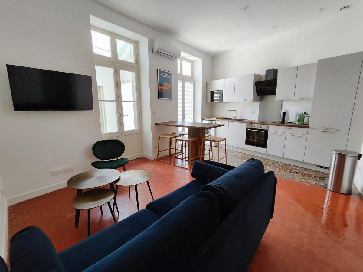 Bright And Modern 3-Bedroom Apartment, 90M2 With Air Condition, In Béziers Extérieur photo